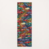 Kinder auto patroon Glitter Voertuigen Auto's Yogamat (Voorkant)