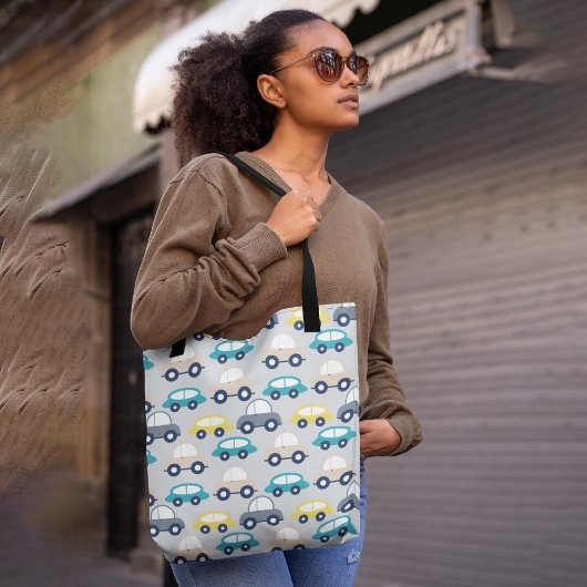 kinder auto's tote bag