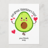Kinder Avocado Valentijnsdag Briefkaart Grootte (Voorkant)