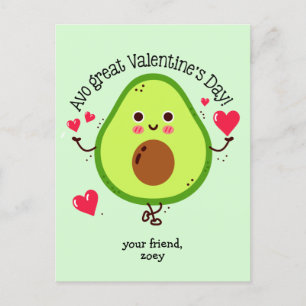 Kinder Avocado Valentijnsdag Briefkaart Grootte