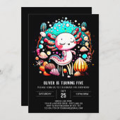 Kinder Axolotl betoverde verjaardag Kaart (Voorkant / Achterkant)