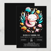 Kinder Axolotl Ocean Verjaardag Kaart (Voorkant / Achterkant)