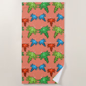 Kinder Axototl Salamander Strandlaken (Voorkant)