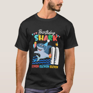 Kinder Baby Cute Shark Birthday Boy 11-jarige Gift T-shirt
