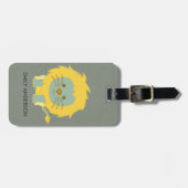 KINDER BABY KUSTPERSONALISEERDE GEEL GELUIDDE BABY BAGAGELABEL (Voorkant horizontaal)