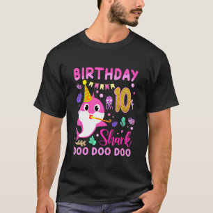 Kinder Baby Schudhaai 10e verjaardag Jongen Girl 1 T-shirt
