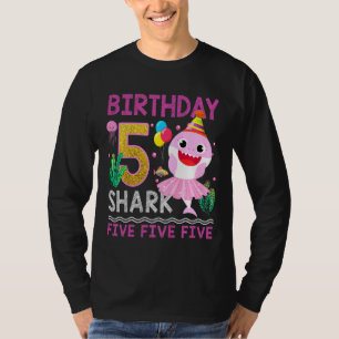 Kinder Baby Schudhaai 5e verjaardag Jongen Meisje  T-shirt