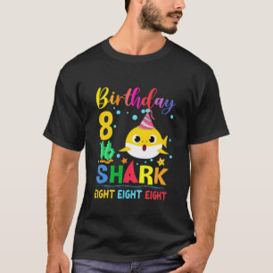 Kinder Baby Schudhaai 8e verjaardag Jongen Meisje  T-shirt