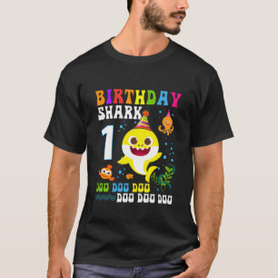 Kinder Baby Stomme Shark Birthday Jongen 1 jaar ou T-shirt