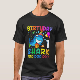 Kinder Baby Stomme Shark Birthday Jongen 1 jaar ou T-shirt