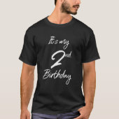 Kinder baby's 2e verjaardag Kinderen van Birthday  T-shirt (Voorkant)