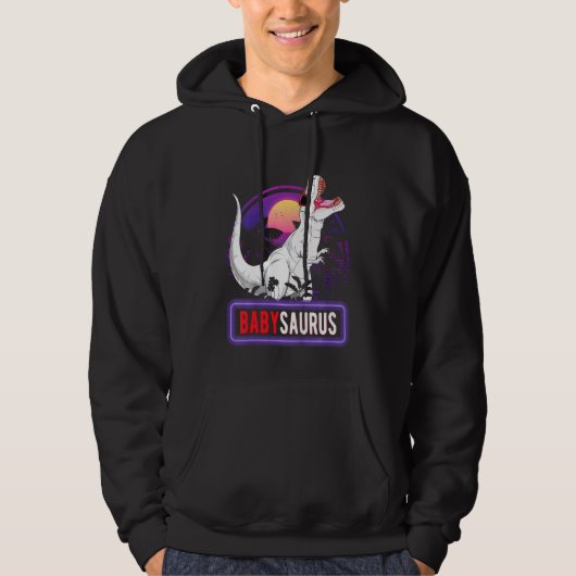 Kinder Babysaurus T Rex Dinosaur Baby Saurus Hoodie (Voorkant)