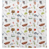 Kinder badkamerinrichting, Gevist Douchegordijn (Voorkant)