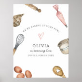 Kinder Baking Party Verjaardag Welkom Poster (Voorkant)