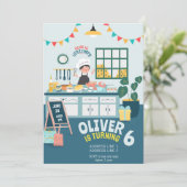 Kinder bakverjaardag kaart (Staand voorkant)