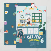 Kinder bakverjaardag kaart (Voorkant / Achterkant)