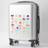 Kinder Ballerina Sticker (Koffer)