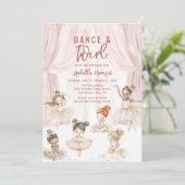 Kinder Ballet Waterverf | Uitnodiging voor verjaar (Staand voorkant)