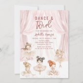 Kinder Ballet Waterverf | Uitnodiging voor verjaar (Voorkant)