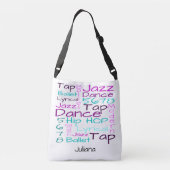 Kinder balletdansdansen op maat crossbody tas (Achterkant)