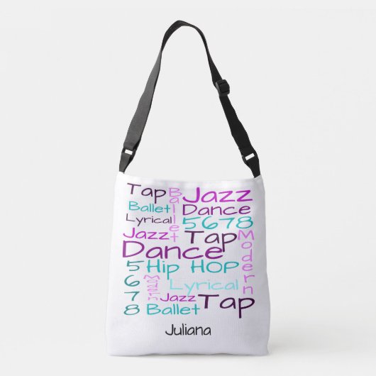 Kinder balletdansdansen op maat crossbody tas (Achterkant)