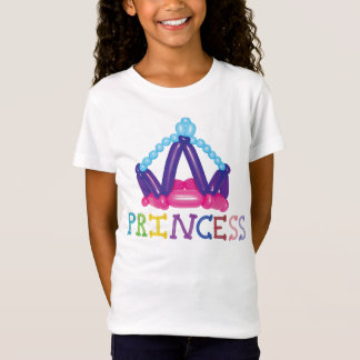 Kinder ballonprinses Crown met woord Princess T-shirt