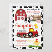 Kinder Barnyard verjaardagsuitnodiging voor jongen Kaart (Voorkant)