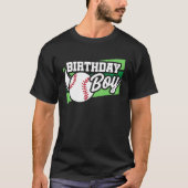 Kinder Baseball Birthday Party Birthday Boy T-shirt (Voorkant)