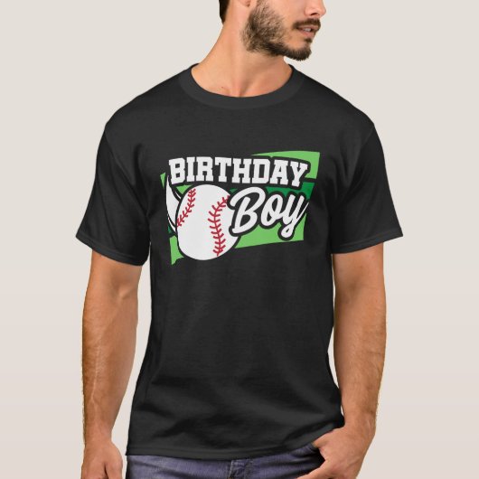 Kinder Baseball Birthday Party Birthday Boy T-shirt (Voorkant)