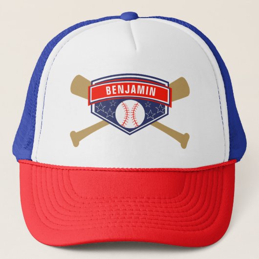 Kinder Baseball Persoonlijke naam Trucker Pet (Voorkant)