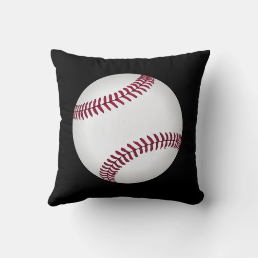 Kinder Baseball Player Custom Name of Text Pillow Kussen (Achterkant)