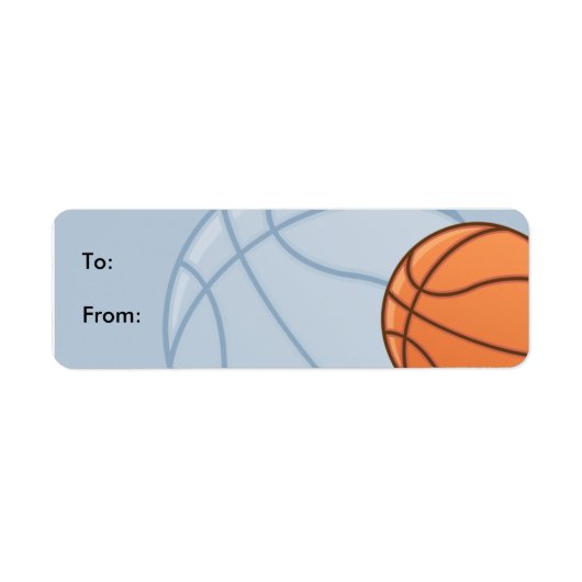 Kinder Baseketball Gift Label Labels (Voorkant)