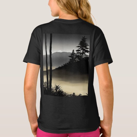 Kinder basic T-shirt met gedurfde zwart-witte cann (Achterkant)