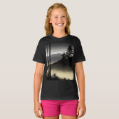 Kinder basic T-shirt met gedurfde zwart-witte cann (Voorkant volledig)