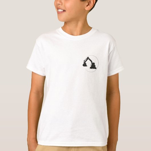 Kinder Basic T-Shirt mit Bagger-Grafik (Voorkant)
