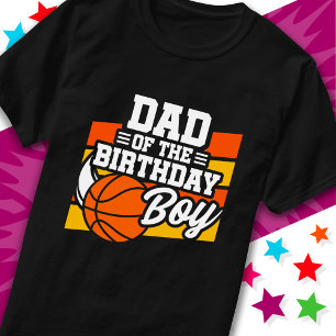 Kinder Basketbal Party Papa van de Verjaardags Jon T-shirt