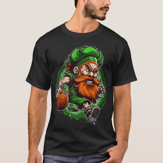 Kinder basketbal St Patricks Day Leprechaun Lucky  T-shirt (Voorkant)