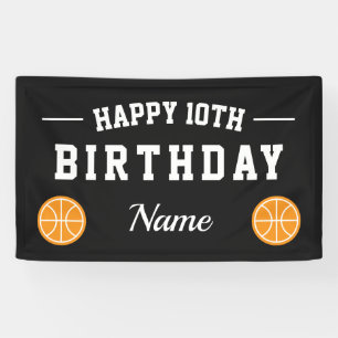 Kinder basketbal verjaardagsfeest banner