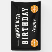 Kinder basketbal verjaardagsfeest banner (Verticaal)