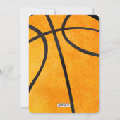 Kinder basketbal verjaardagsfeestje sport thema sc kaart (Achterkant)