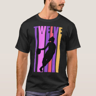 Kinder Basketball 12th Birthday Kinder Girls Retro T-shirt