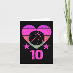 Kinder Basketball Birthday 10-jarig meisje tent Kaart