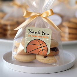 Kinder Basketball Birthday Party Vierkante Sticker