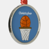 Kinder Basketball Blue Ornament (Rechts)