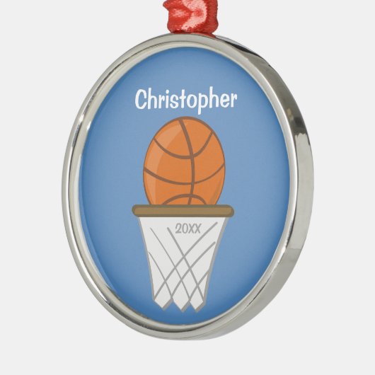 Kinder Basketball Blue Ornament (Links)