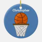 Kinder Basketball Blue Ornament (Achterkant)