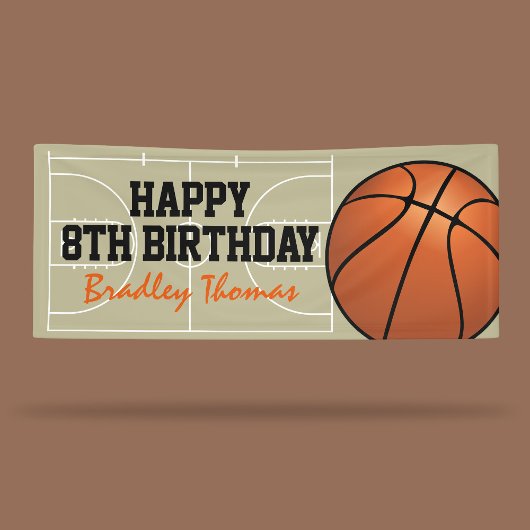 Kinder Basketball Court Birthday Party Spandoek