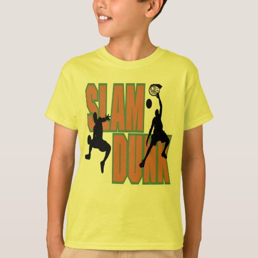 Kinder Basketball Slam Dunk T-shirt (Voorkant)