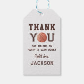 Kinder Basketball Waterverf Birthday Party Cadeaulabel (Voorkant)