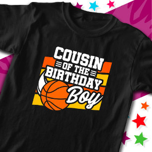 Kinder basketbalpartij Neef van de Verjaardagsjong T-shirt